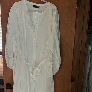 Lane Bryant White Long Sleeve Dress